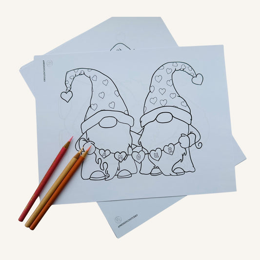 Illustrations à colorier - Édition Gnomes de St-Valentin