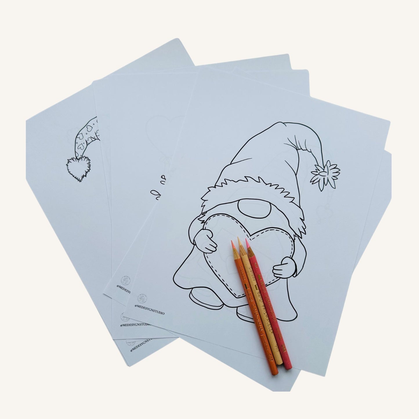 Illustrations à colorier - Édition Gnomes de St-Valentin