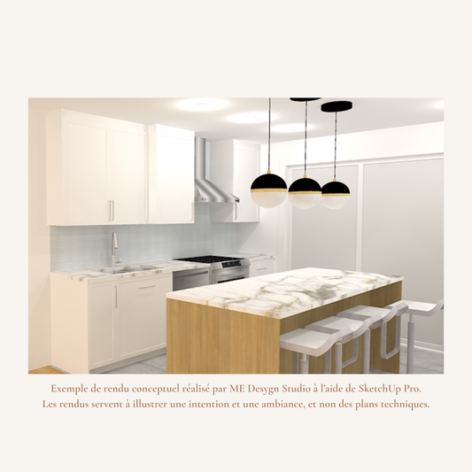 Design d'espace à distance - Forfait 3 - Rénovation complète (Cuisine / Salle de bain / projet majeur)