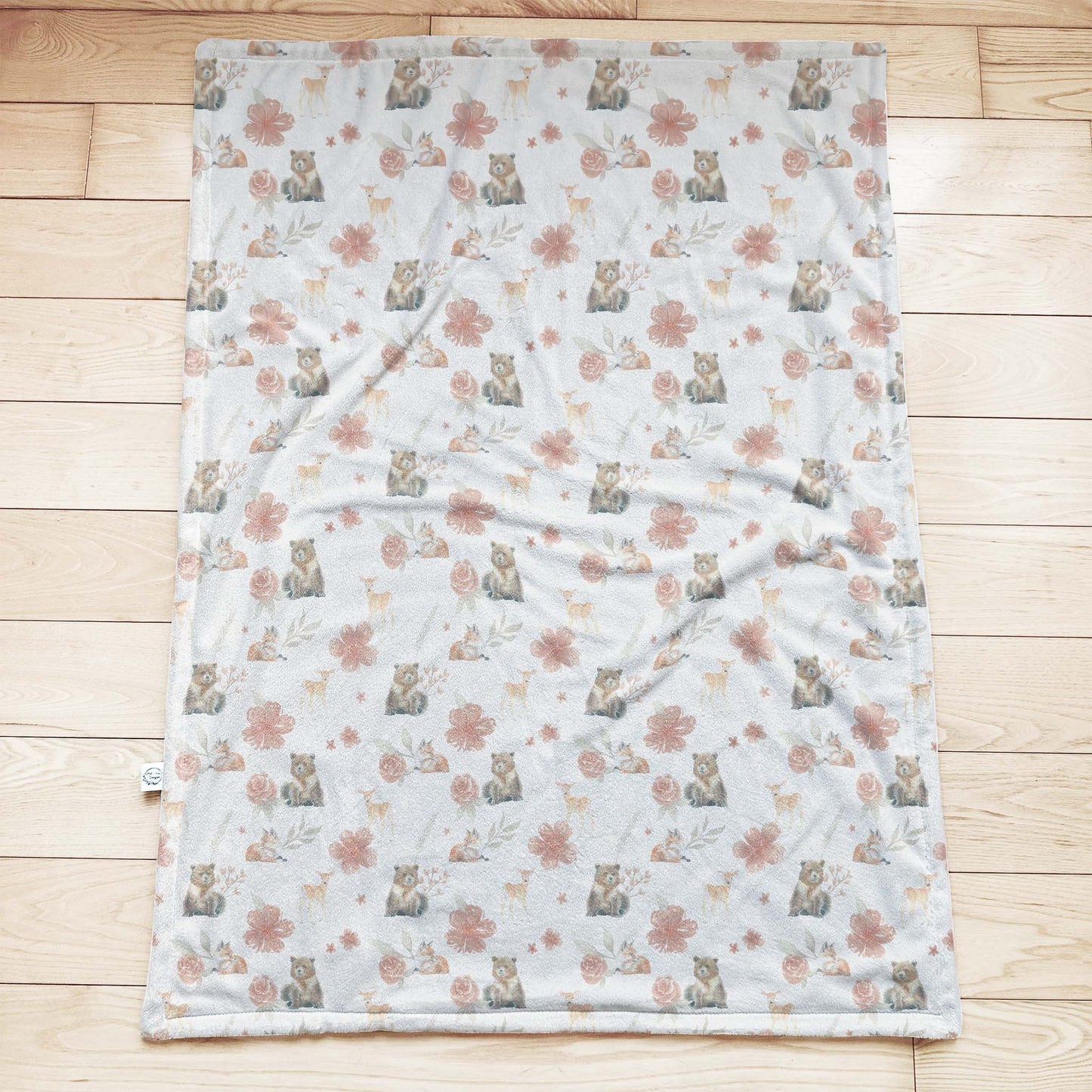 ** Pré-commande ** Couverture Doudou en Minky - Animaux de la forêt