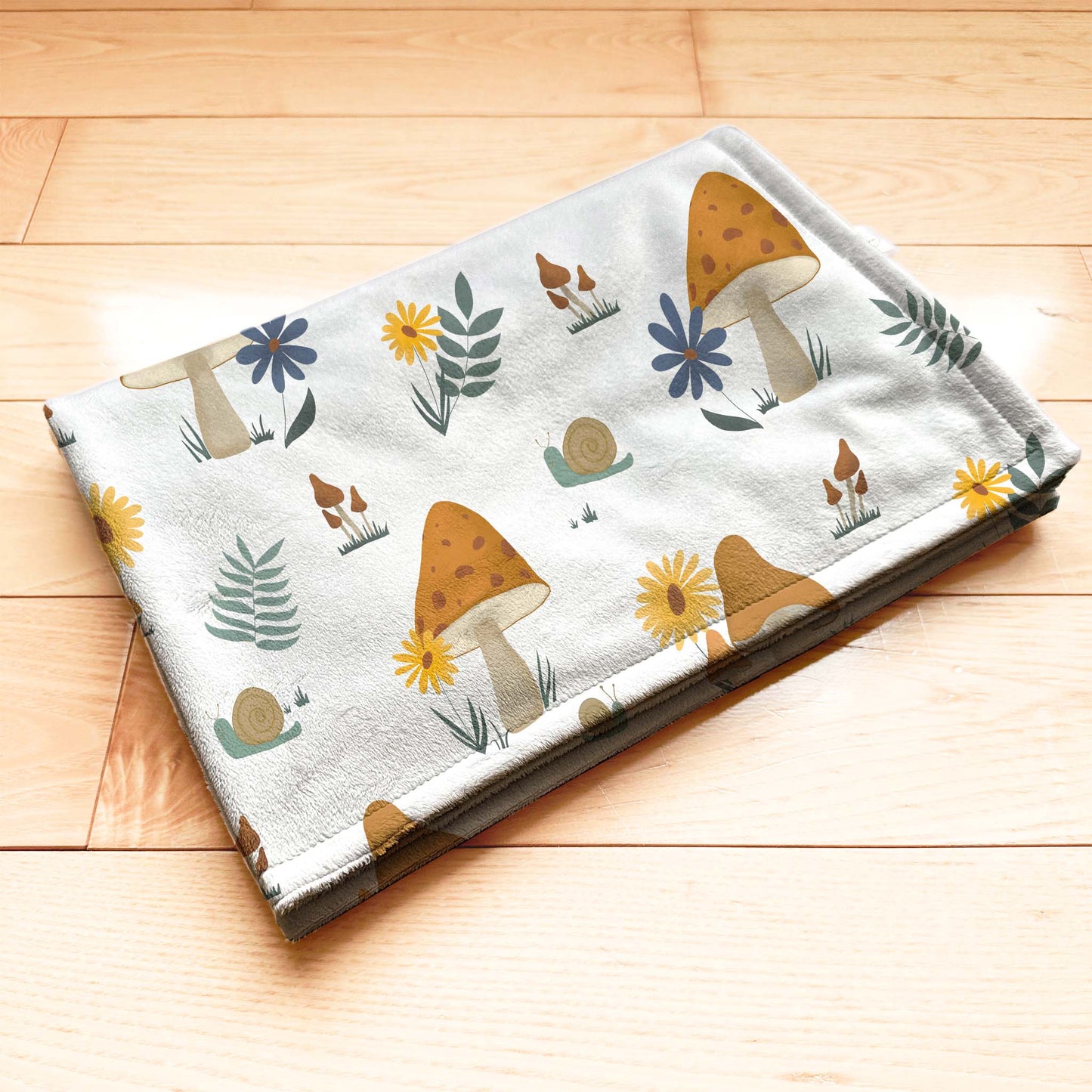 ** Pré-commande ** Couverture Doudou en Minky - Champignons