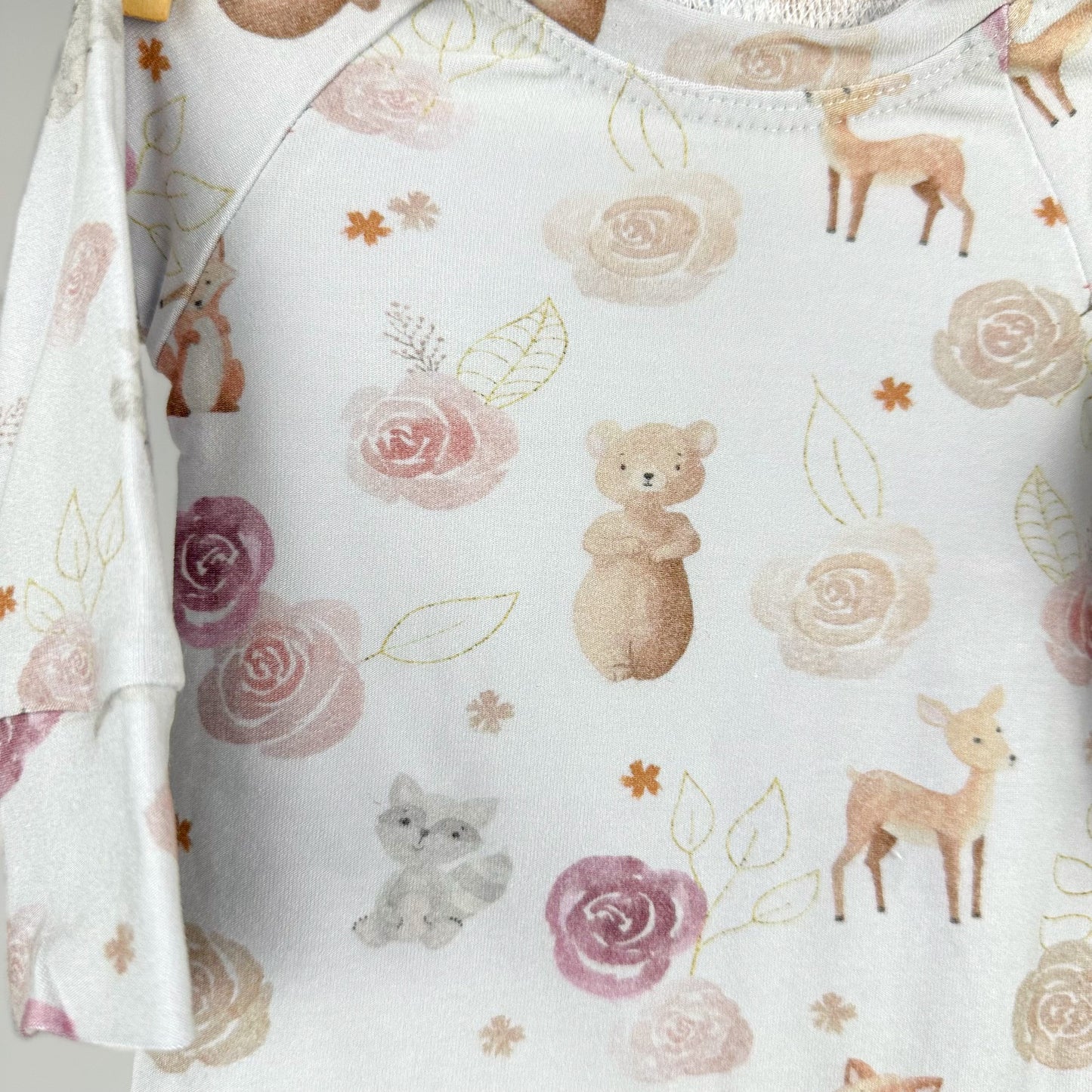 Ensemble en bambou pour bébé - Animaux et fleurs