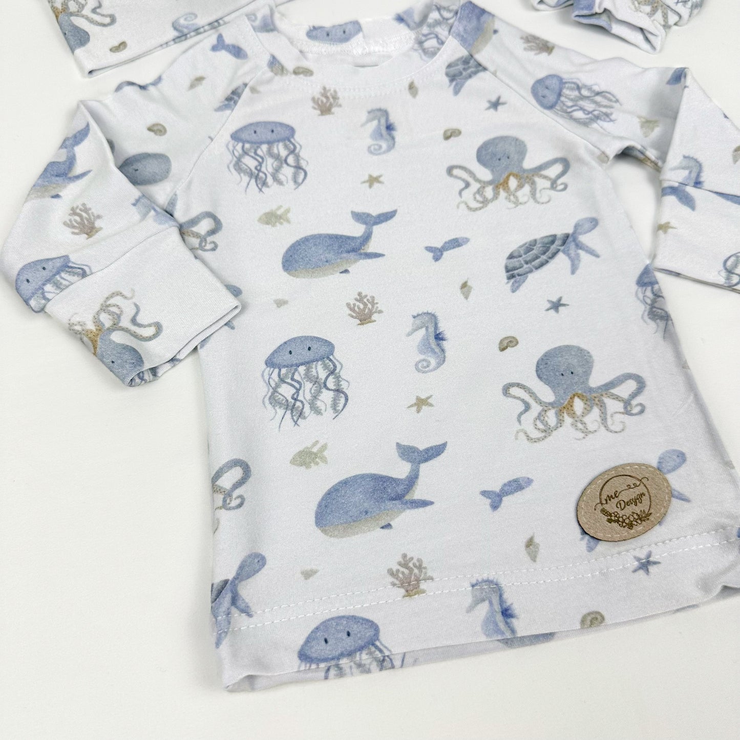 Ensemble en bambou pour bébé – La mer