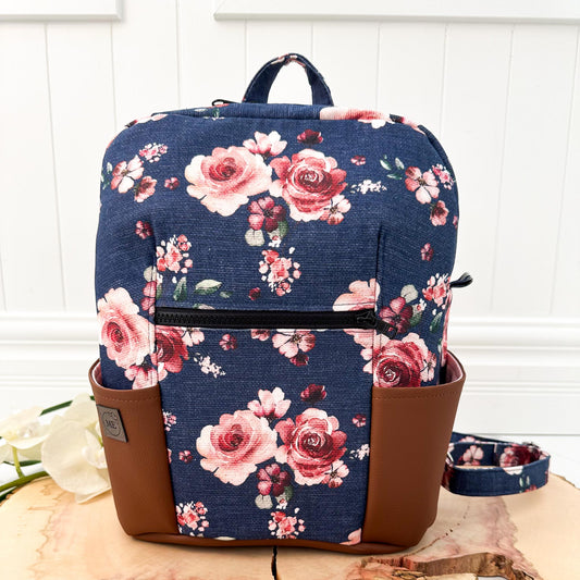 Mini sac à dos pour femme | Fleurs Roses