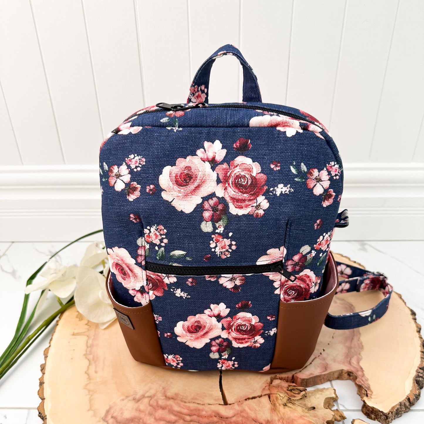 Mini sac à dos pour femme | Fleurs Roses