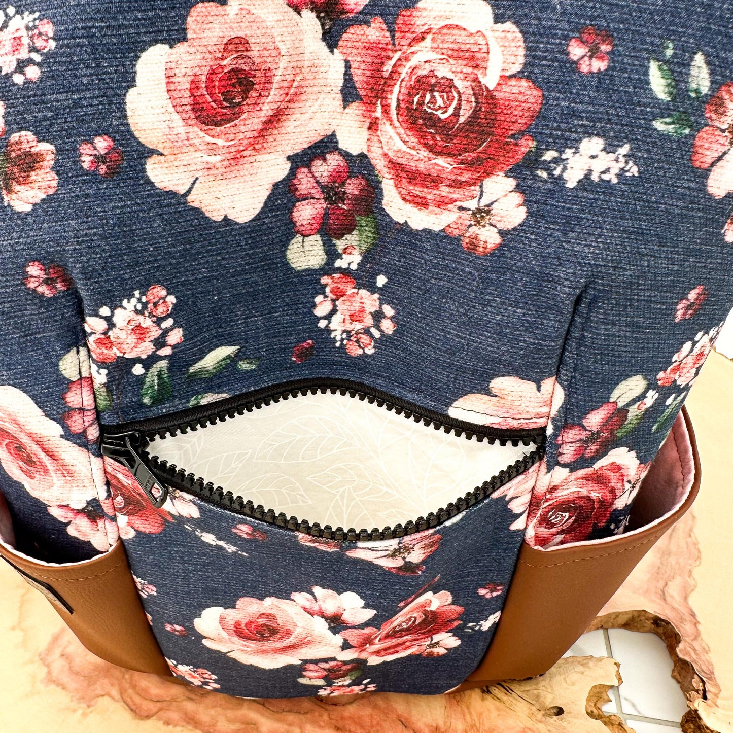 Mini sac à dos pour femme | Fleurs Roses