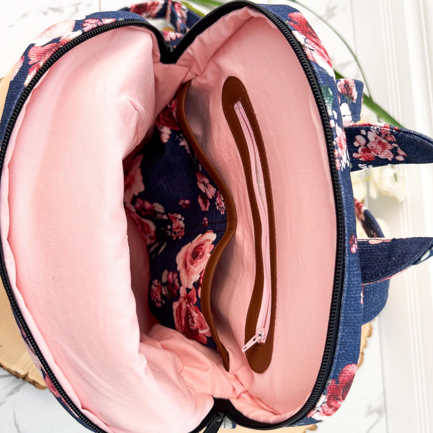 Mini sac à dos pour femme | Fleurs Roses
