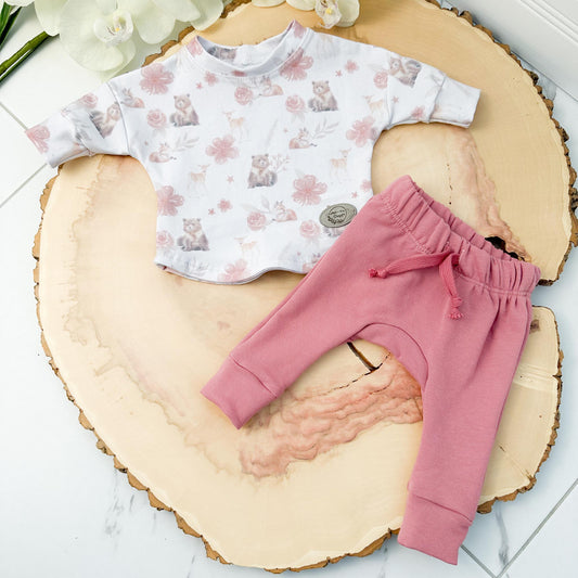 Chandail et pantalon | Ours et fleurs