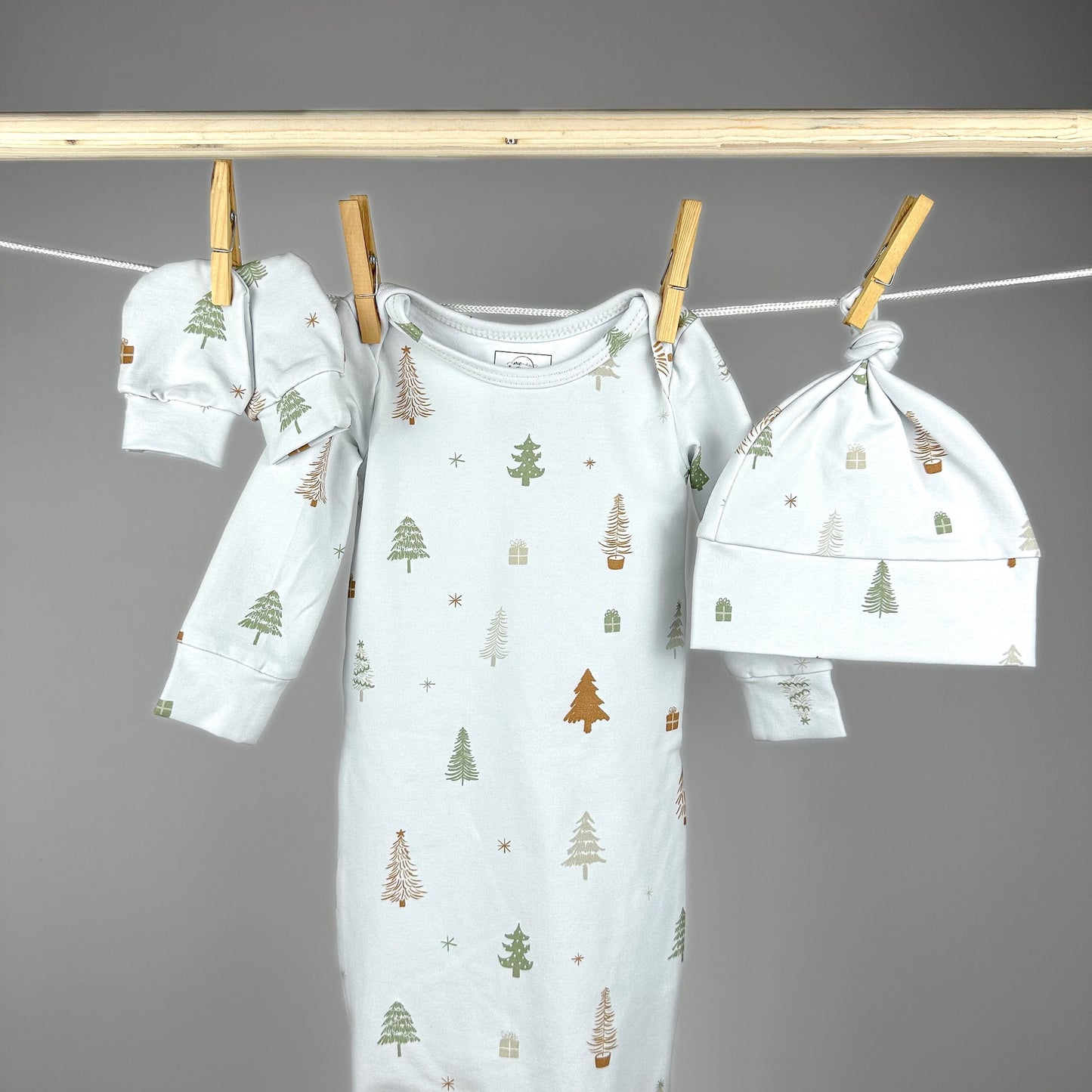 Ensemble noué nouveau-né - Sapins