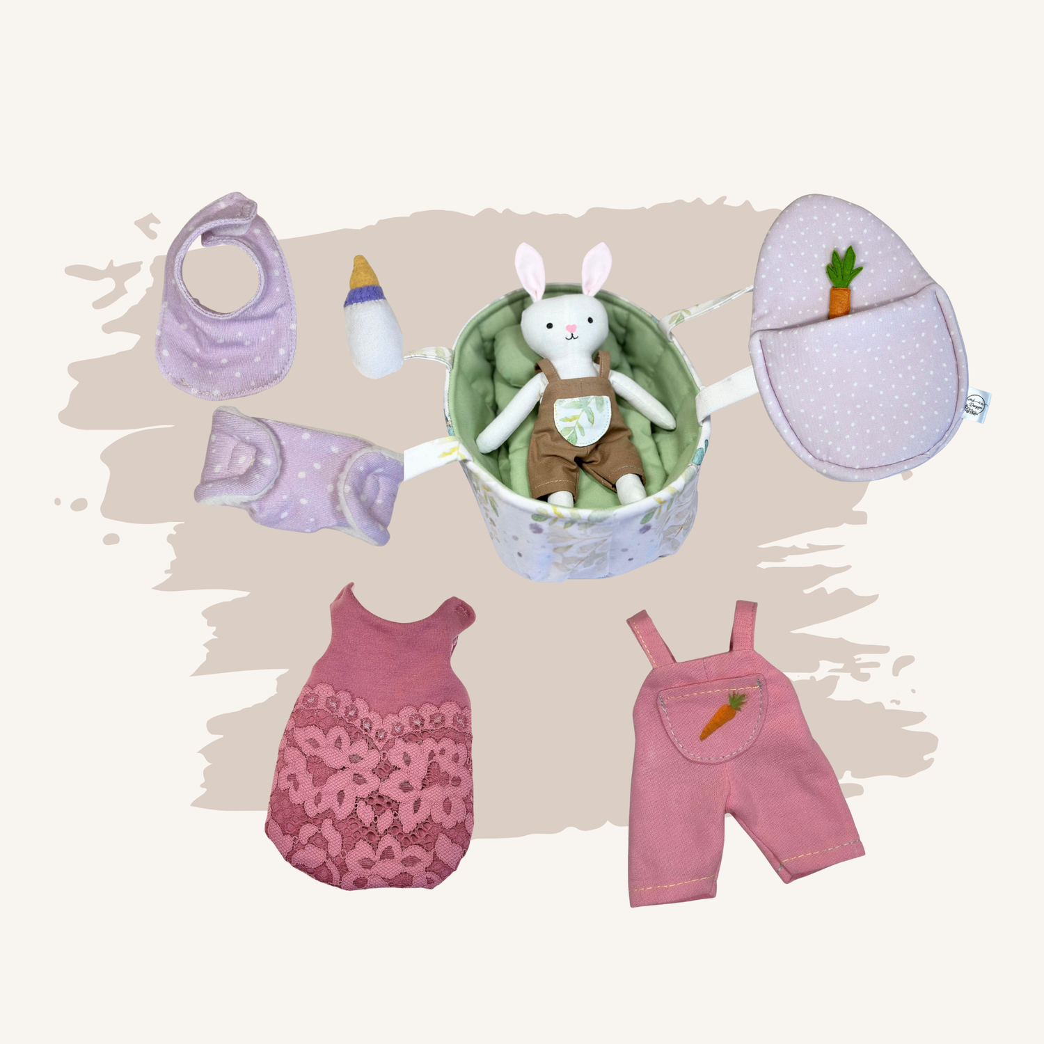 Accessoires et vêtements pour poupée de chiffon