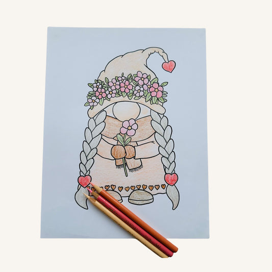 Illustrations à colorier - Édition Gnomes de St-Valentin