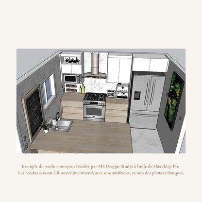 Design d'espace à distance - Forfait 3 - Rénovation complète (Cuisine / Salle de bain / projet majeur)