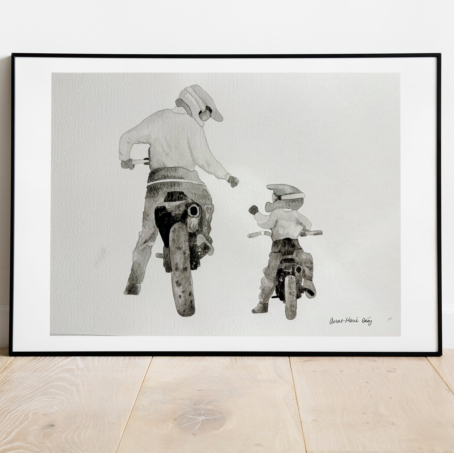 Aquarelle originale - Motocross