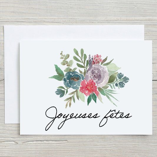 Printed greeting cards - Christmas flowers 