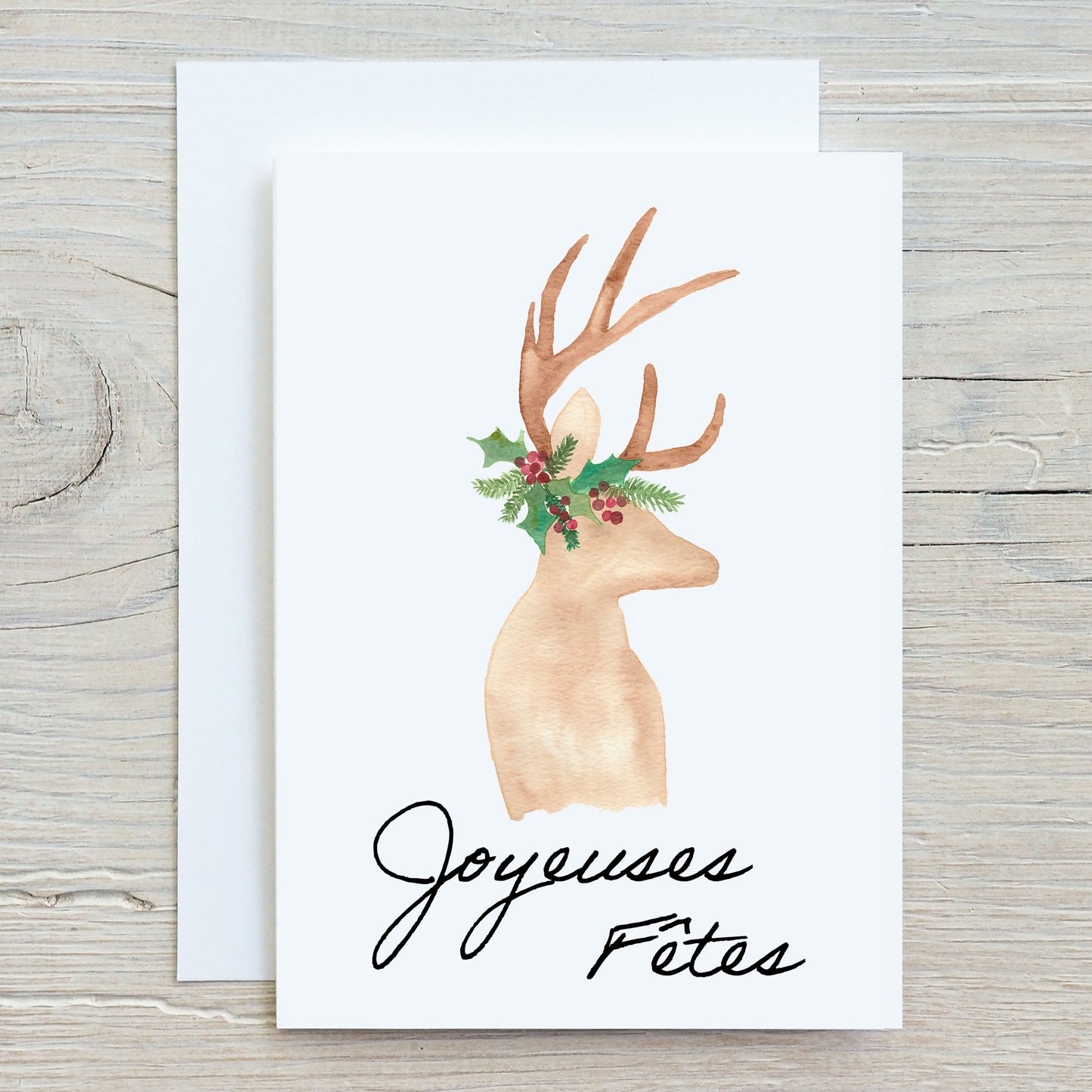 Printed greeting cards - Christmas deer