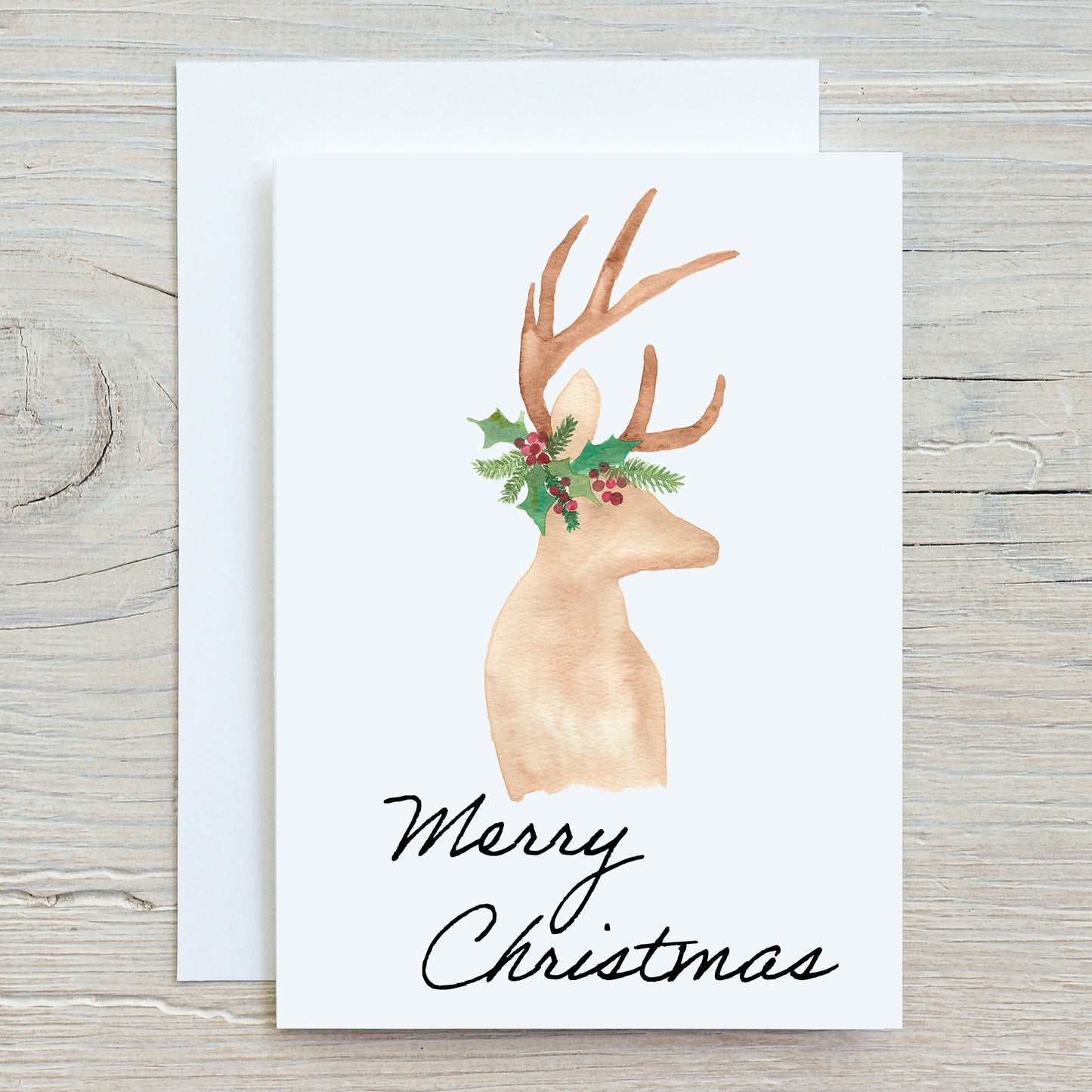 Printed greeting cards - Christmas deer