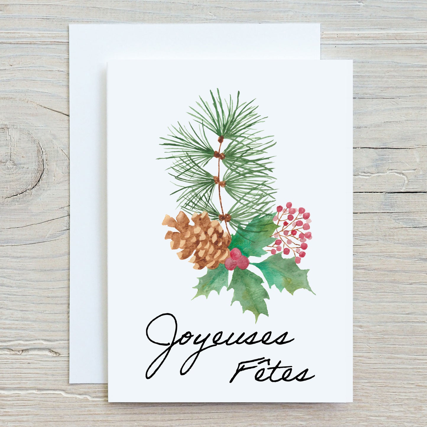 Printed greeting cards - Pine branch 