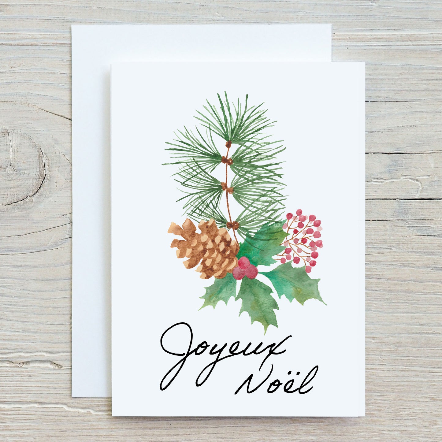 Printed greeting cards - Pine branch 