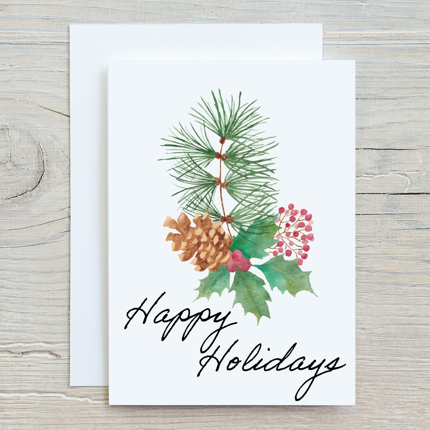 Printed greeting cards - Pine branch 