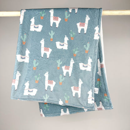 Couverture Doudou en Minky - Lamas