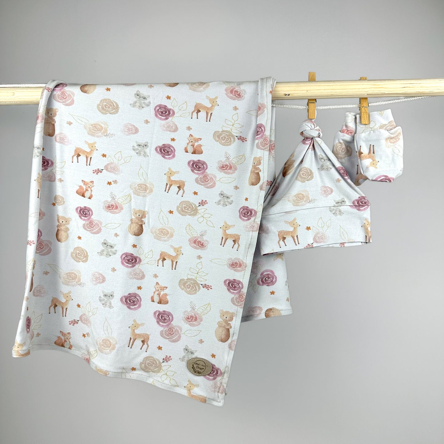 Swaddling blanket - Animals and flowers