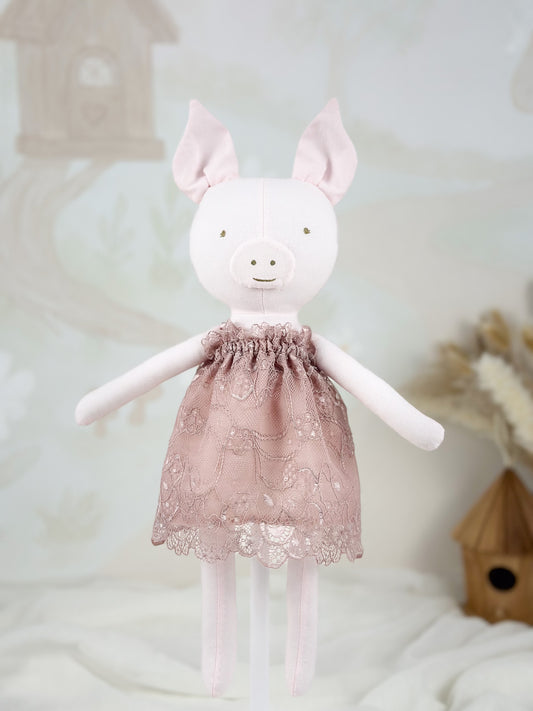 Poupée de chiffon artisanale – Cochon