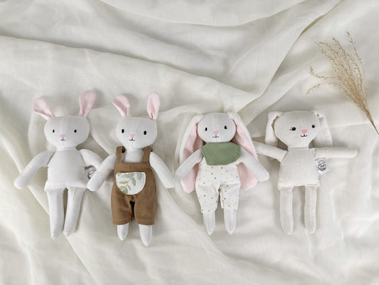 Poupée de chiffon artisanale – Bébé Lapin